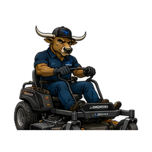 Buck mowing in summer