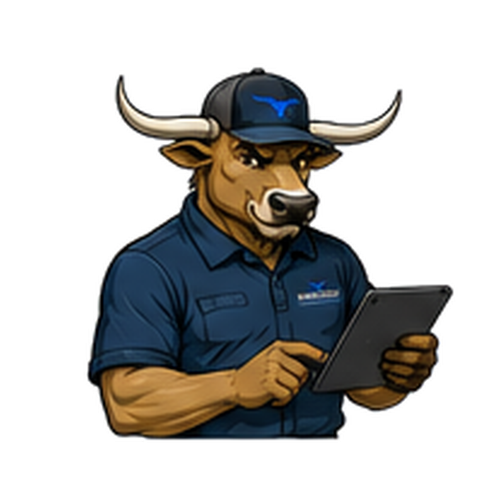 Buck inspecting an irrigation system in fall