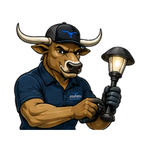 Buck with outdoor landscape lighting